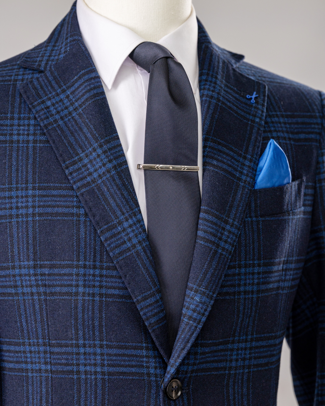 Giacca Lana Galles Blu