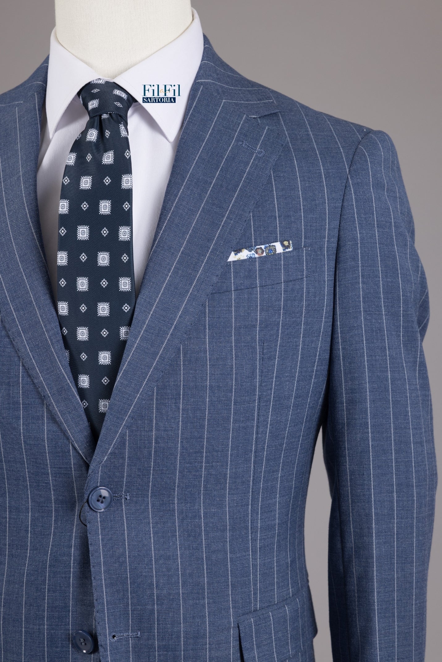 Abito Gessato Denim Novara
