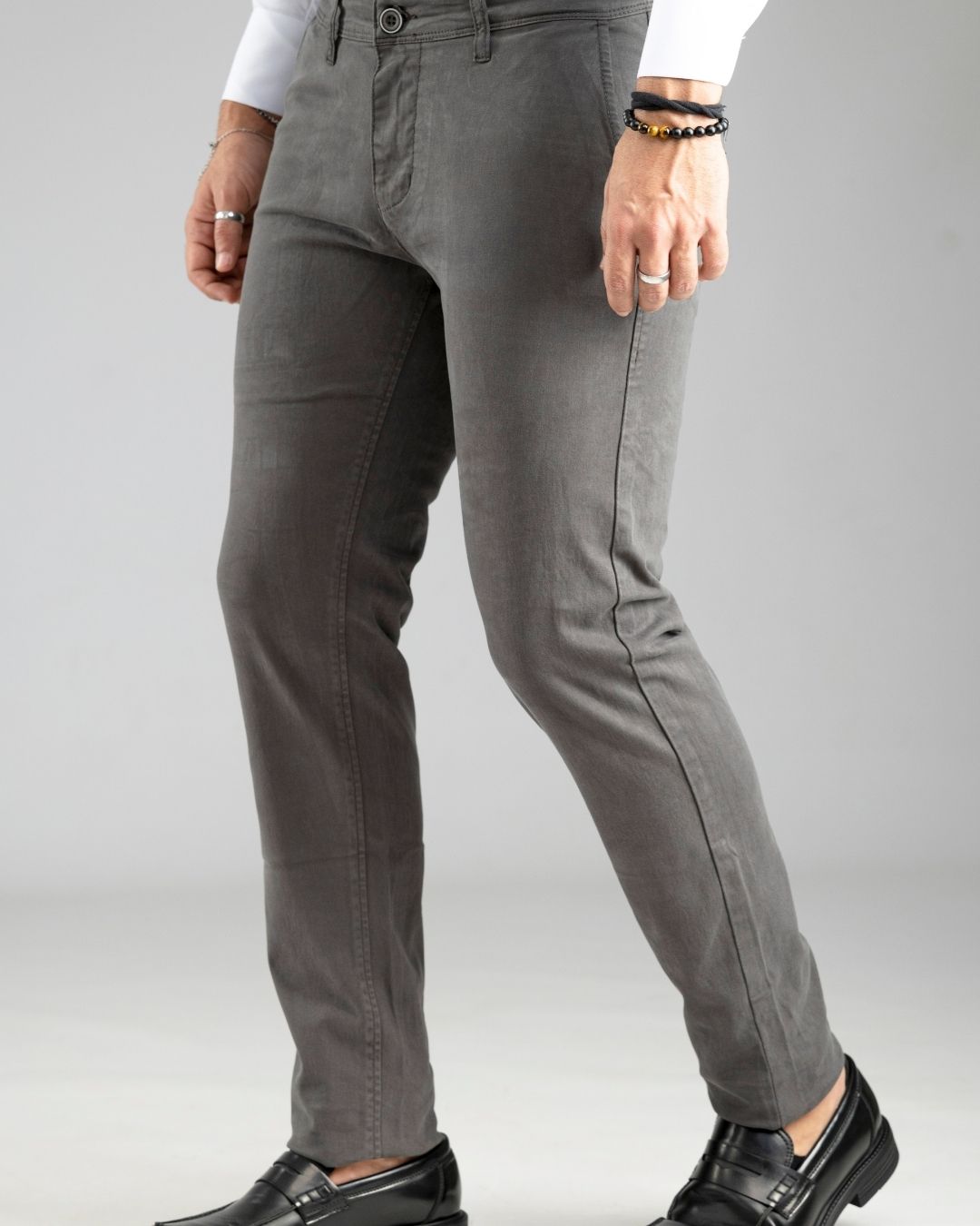 Pantalone Chino Grigio Scuro