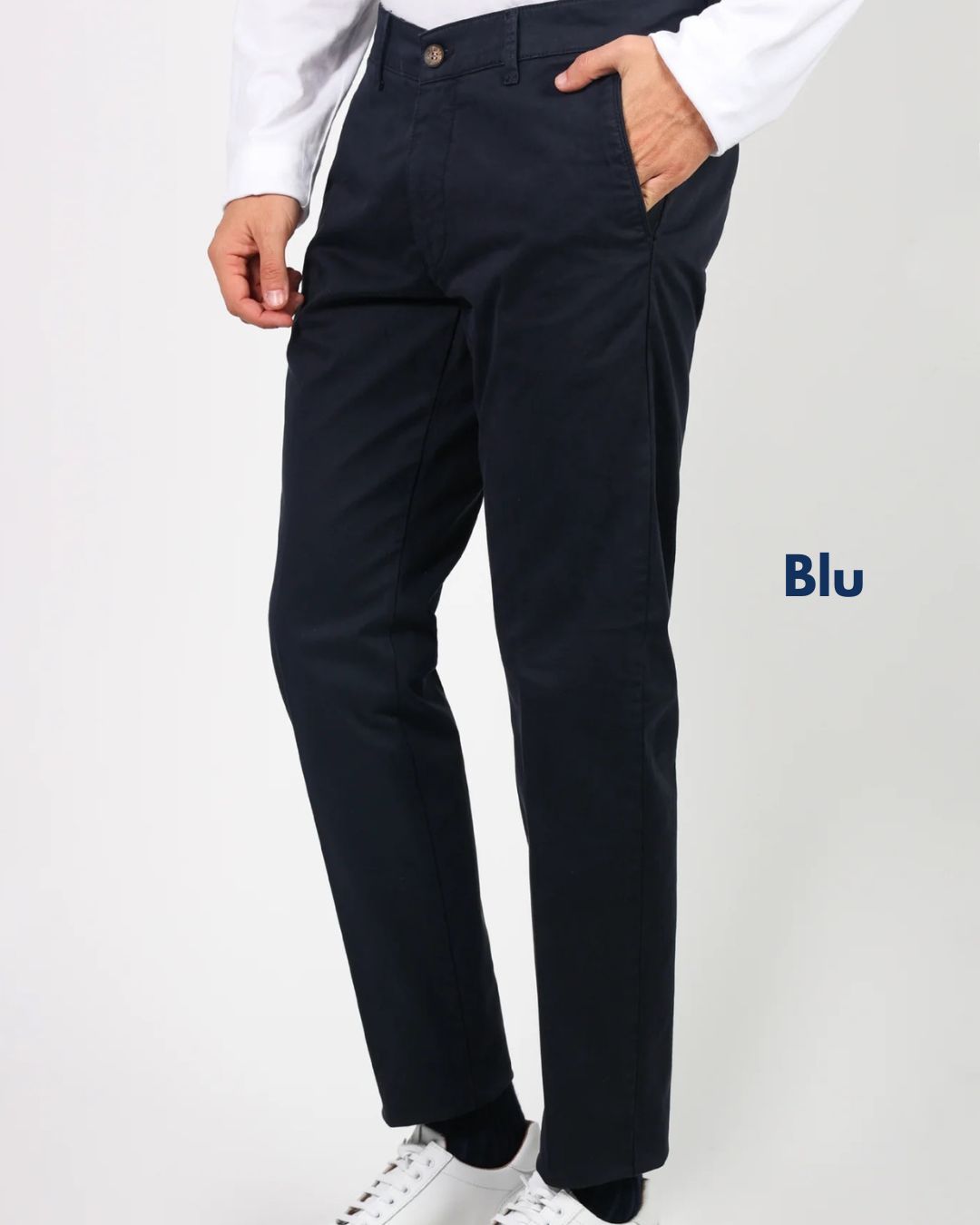 Pantalone Chino Blu scuro
