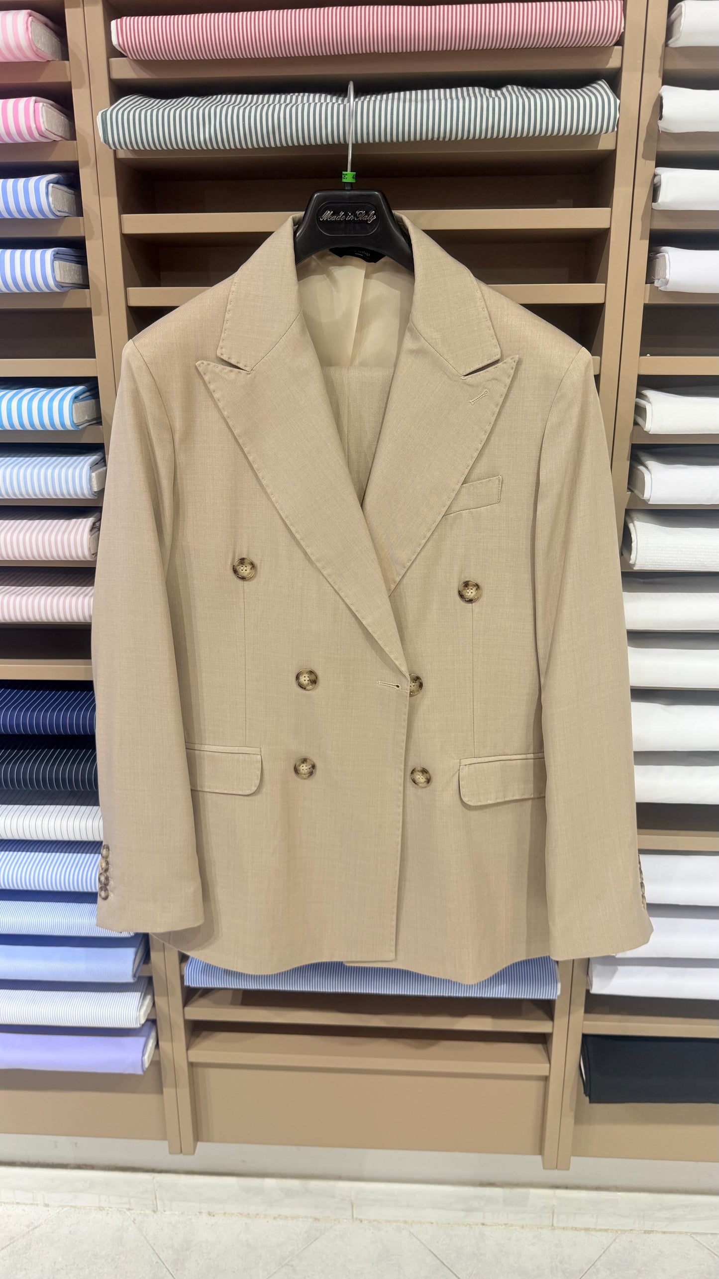Giacca Doppiopetto Beige