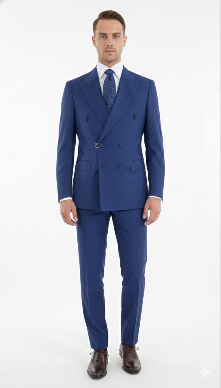 Abito doppiopetto blu diplomatico