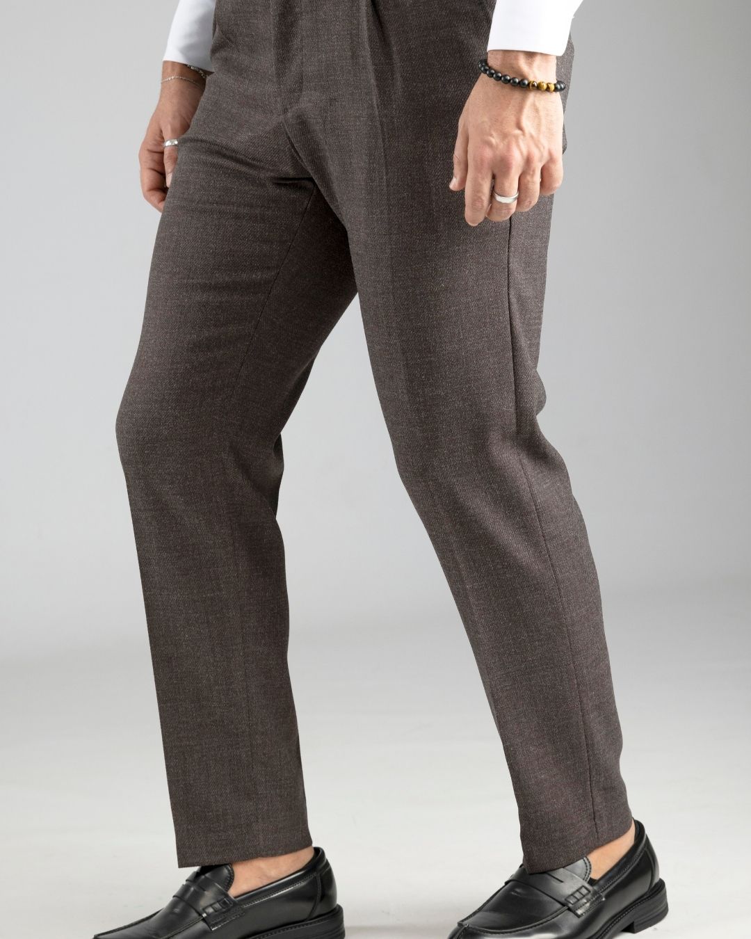 Pantalone Sartoriale Lana Castagna