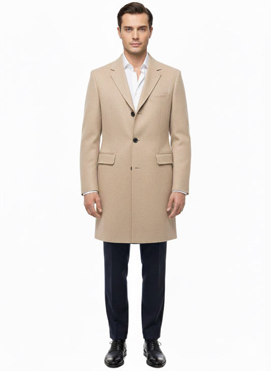 Cappotto classico lana Beige