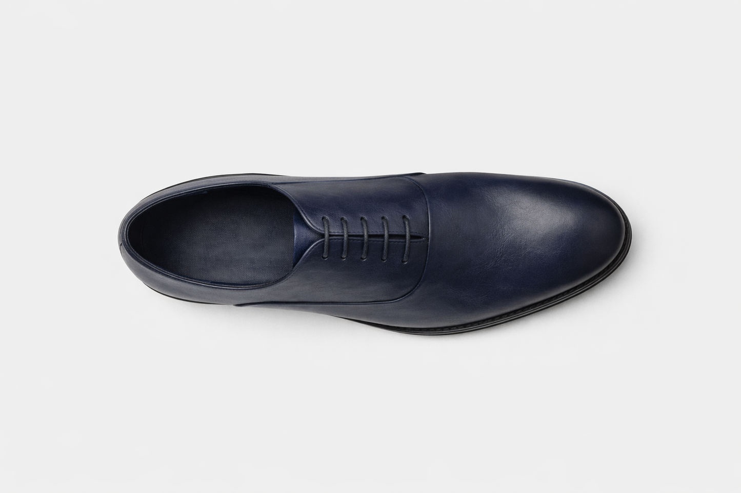 Oxford stringata in pelle Blu *