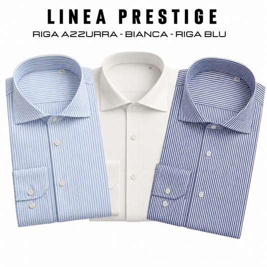 LINEA PRESTIGE - BIANCO , RIGA CELESTE , RIGA BLU