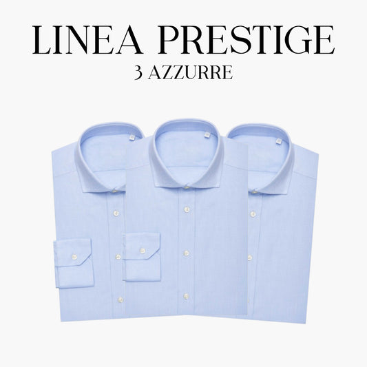 LINEA PRESTIGE - 3 camicie azzurre