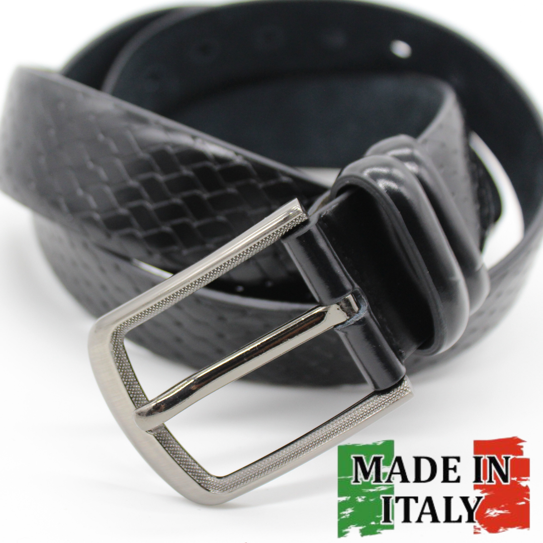 Cintura Nera texture martellata