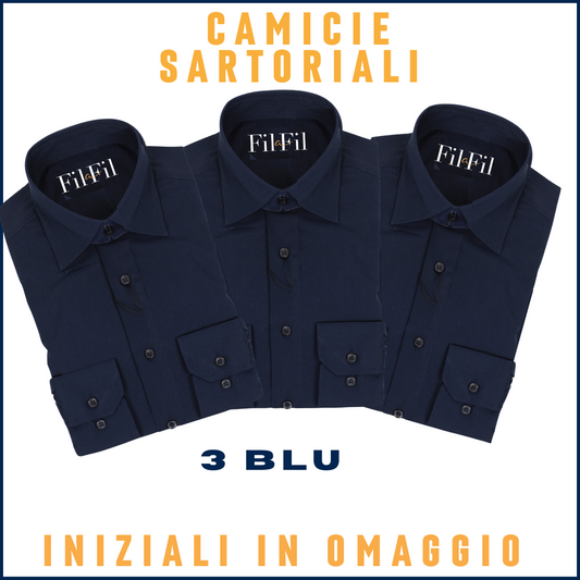 3 Camicie Blu