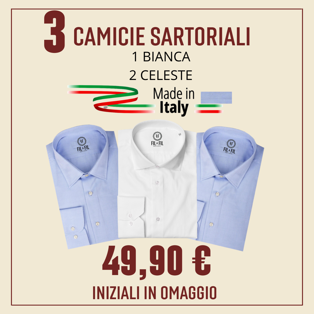 2 Camicie Celesti e 1 Camicia Bianca