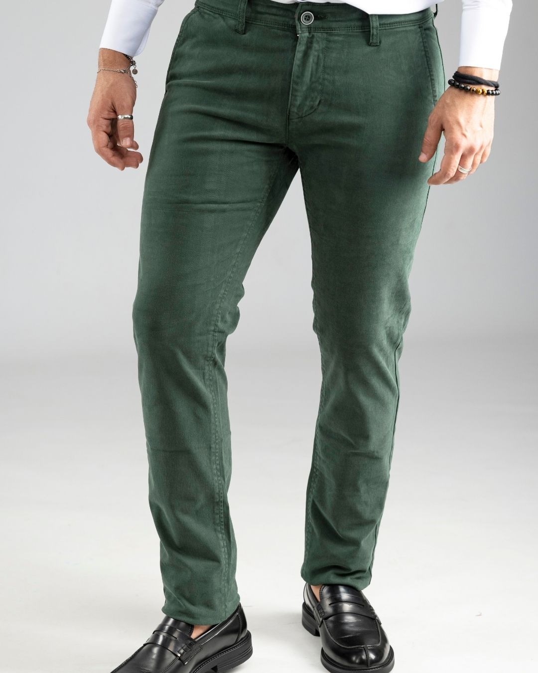 Pantalone Chino Verde Scuro