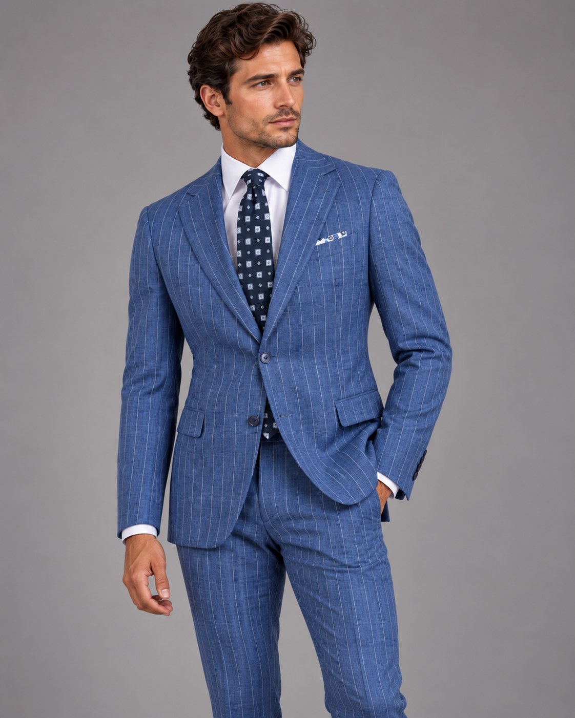 Abito Gessato Denim Novara