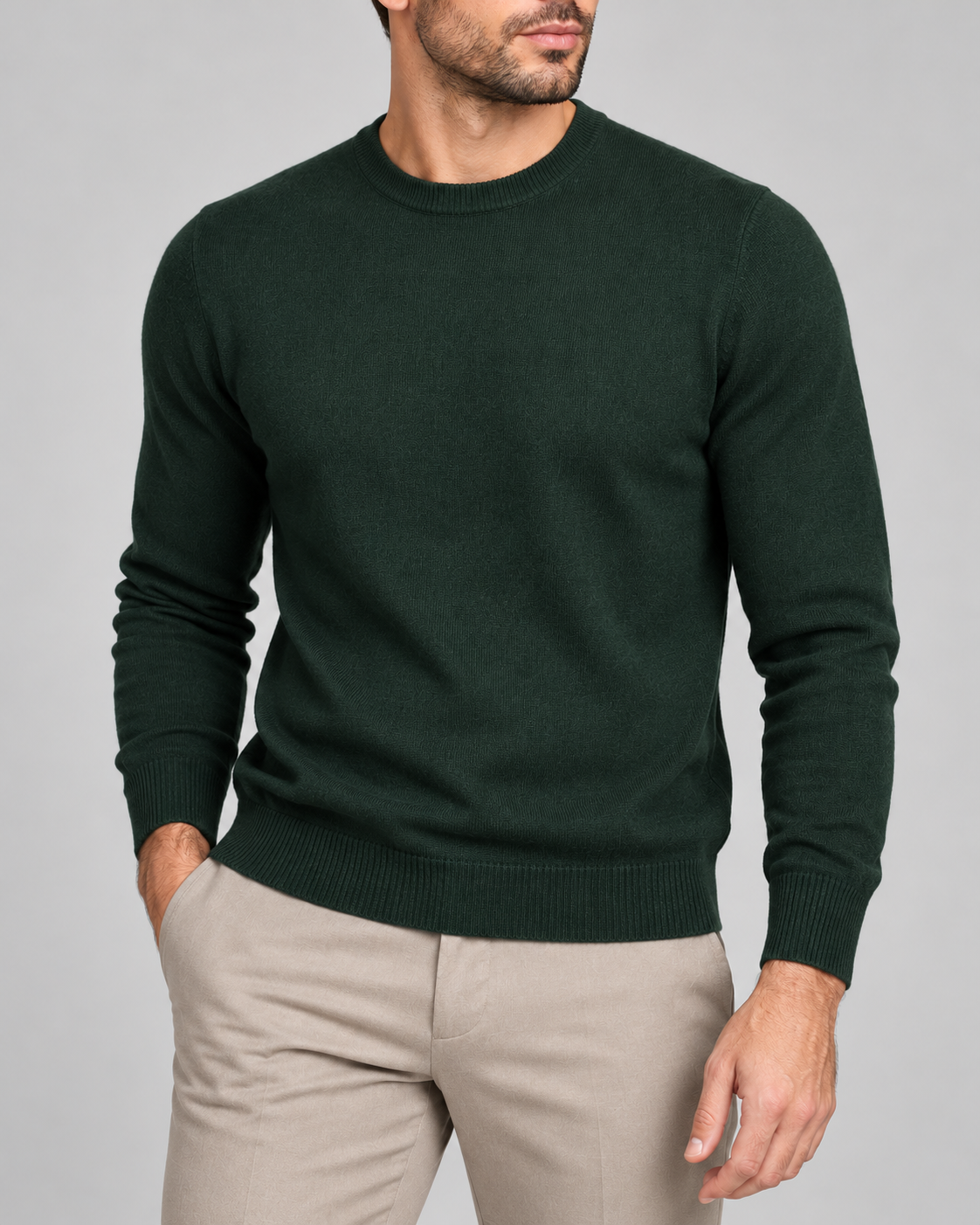 Girocollo Effetto Cashmere - VERDE