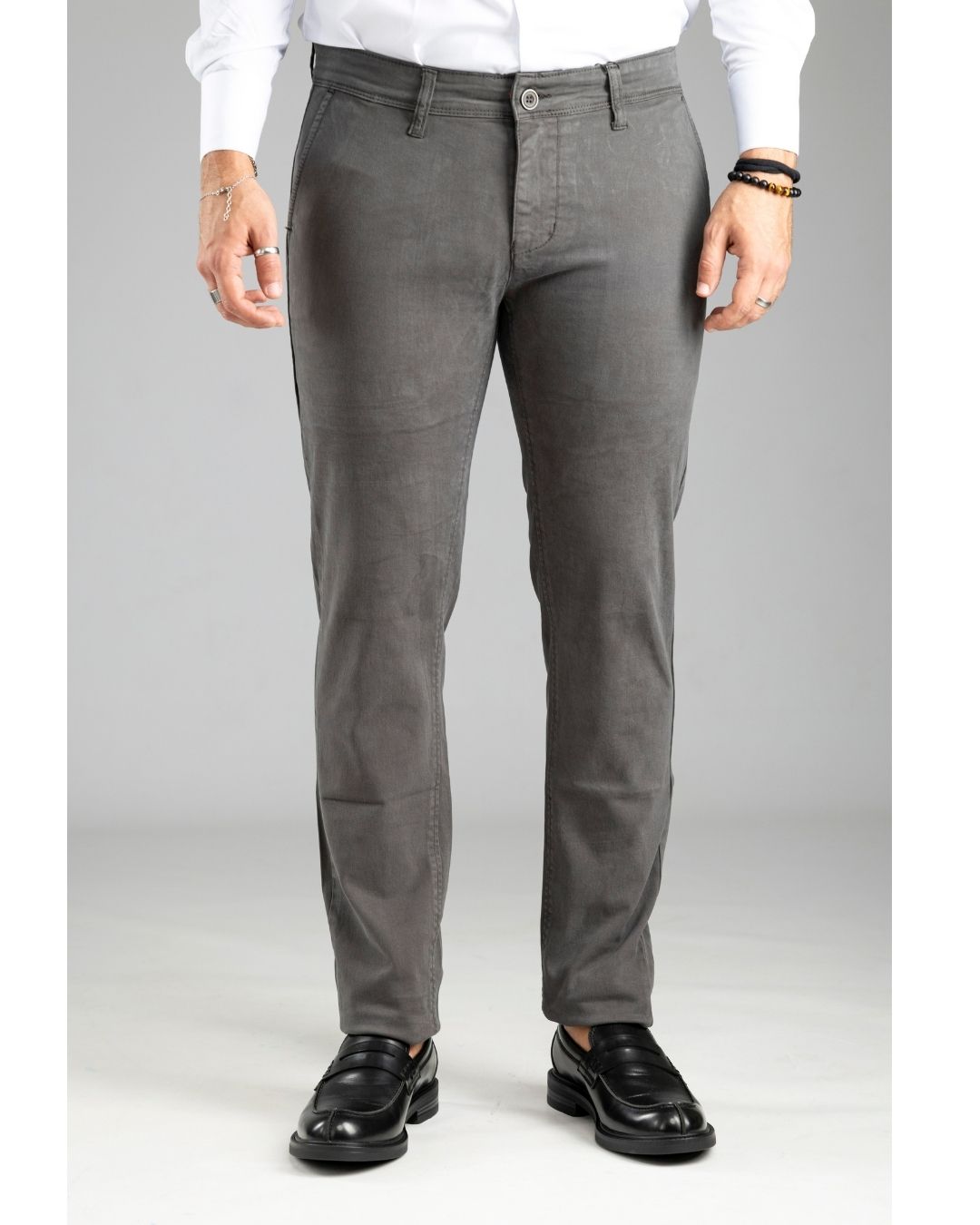 Pantalone Chino Grigio Scuro