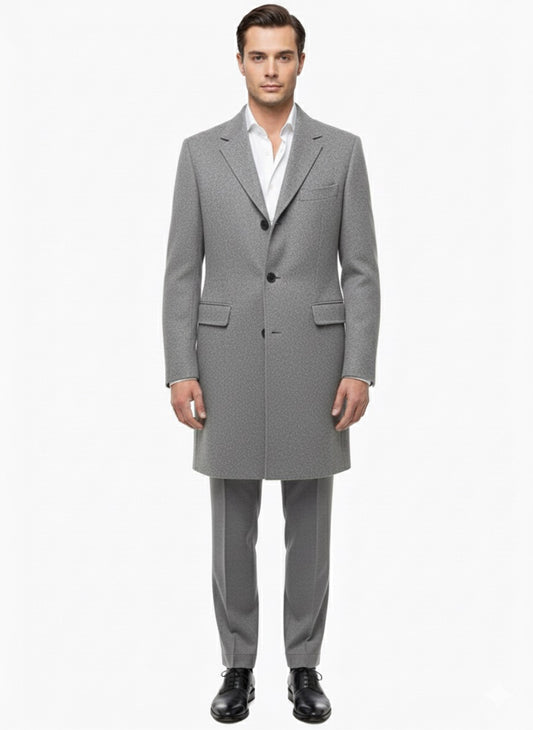 Cappotto classico lana grigio