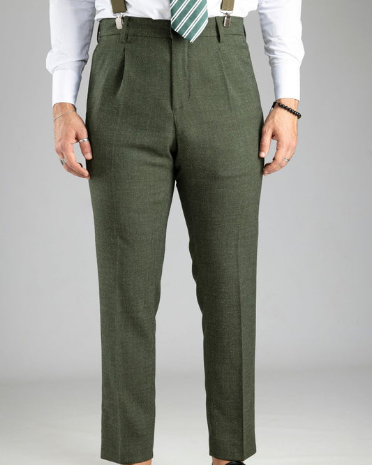 Pantalone Sartoriale Verde Gucci