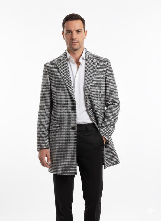 Cappotto in lana Pied de Poule