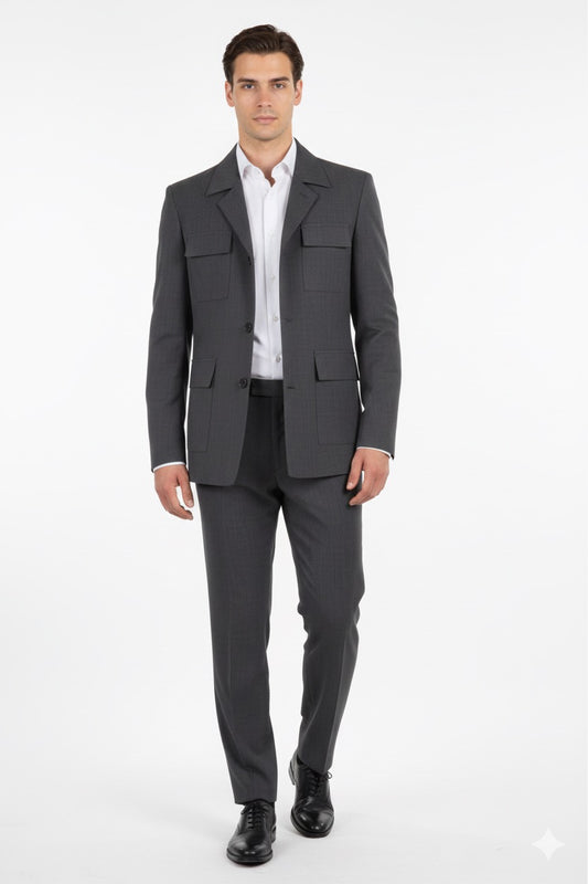 Abito saharian Grigio Scuro