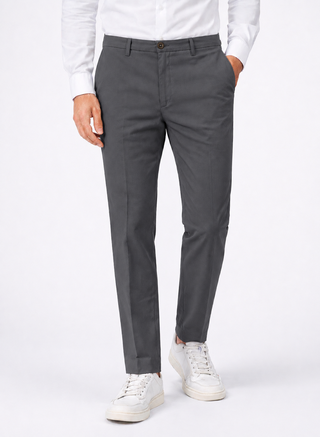 Pantalone Chino Grigio fumo di Londra
