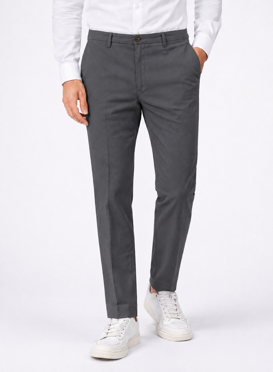 Pantalone Chino Grigio fumo di Londra
