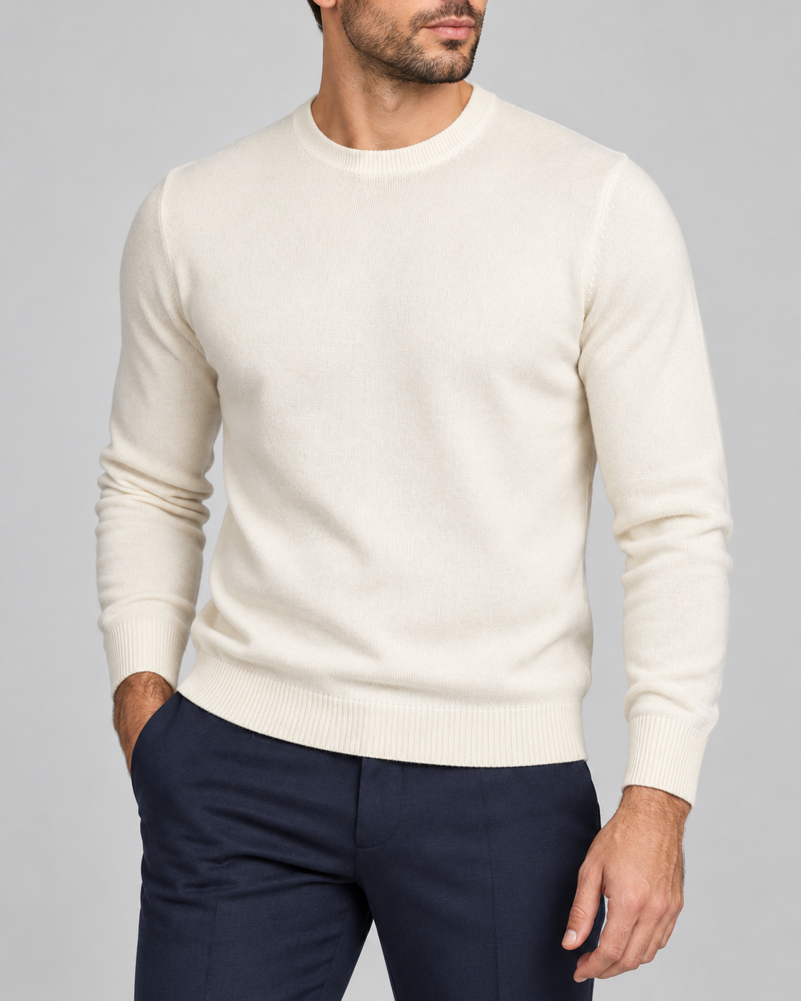 Girocollo Effetto Cashmere - PANNA