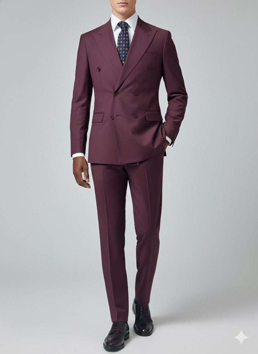 Abito doppiopetto bordeaux