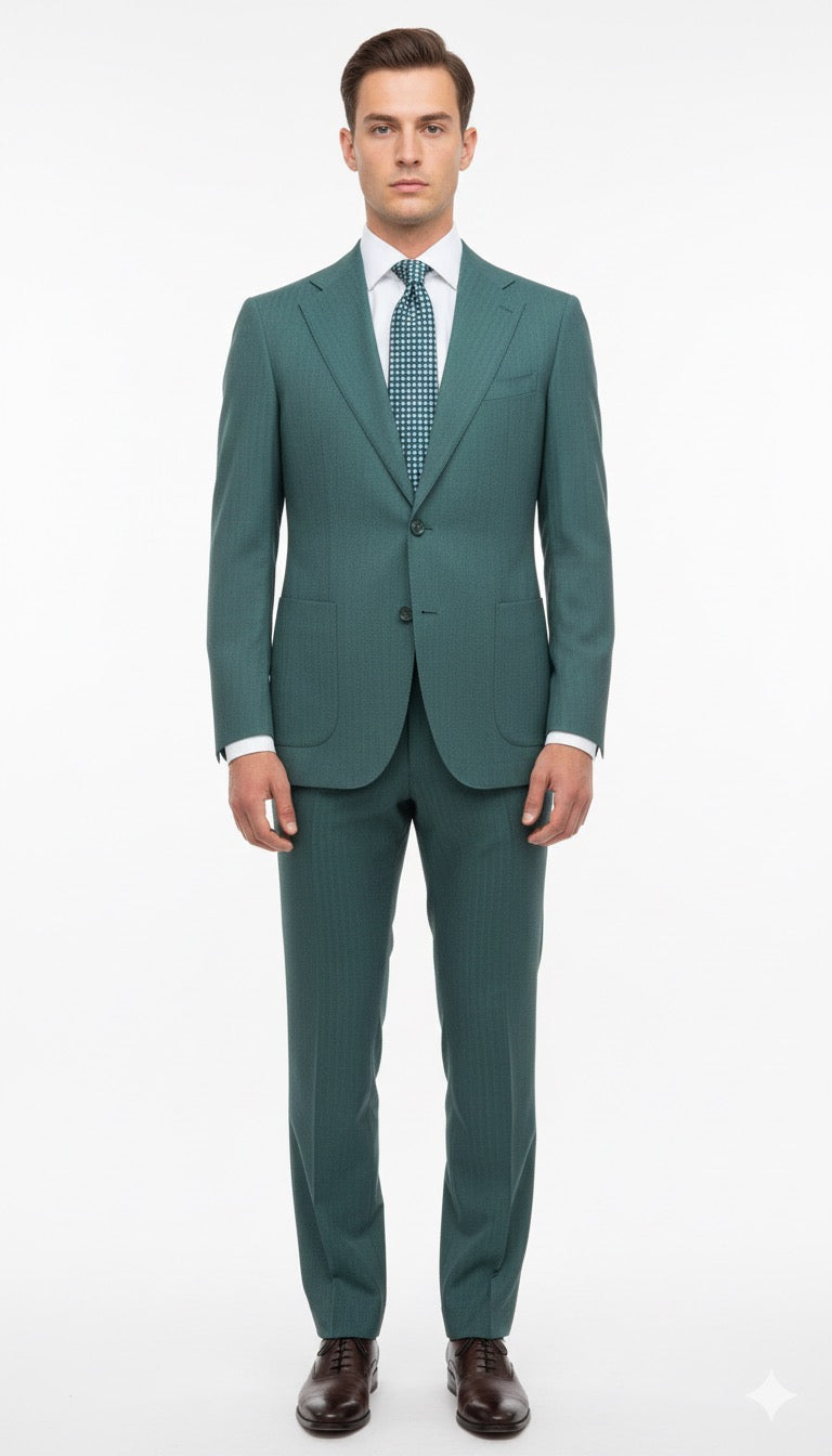 Abito monopetto verde solaro