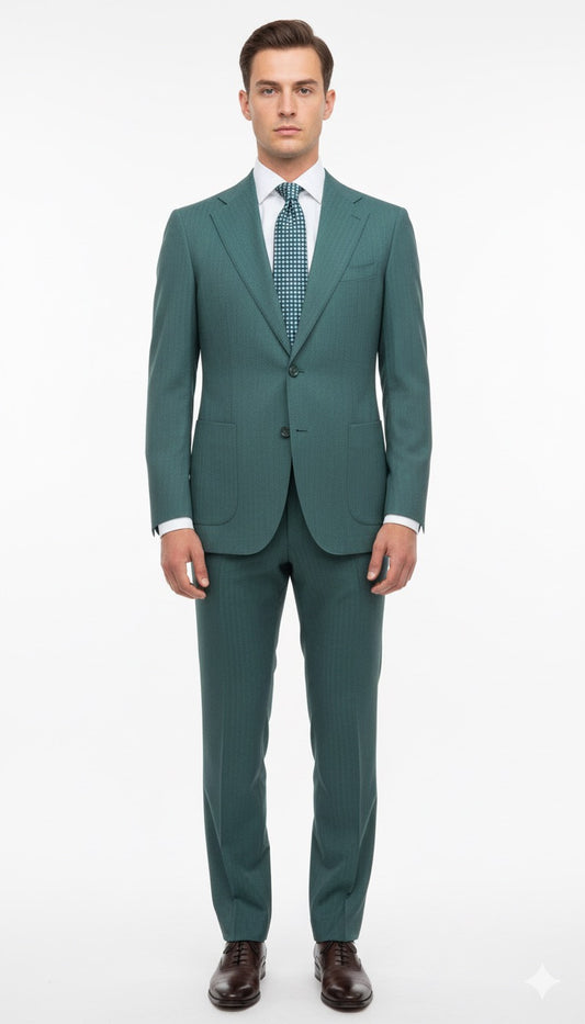 Abito monopetto verde solaro