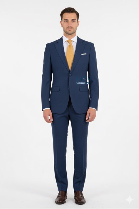 Abito blu vestibilita’ comoda drop 4