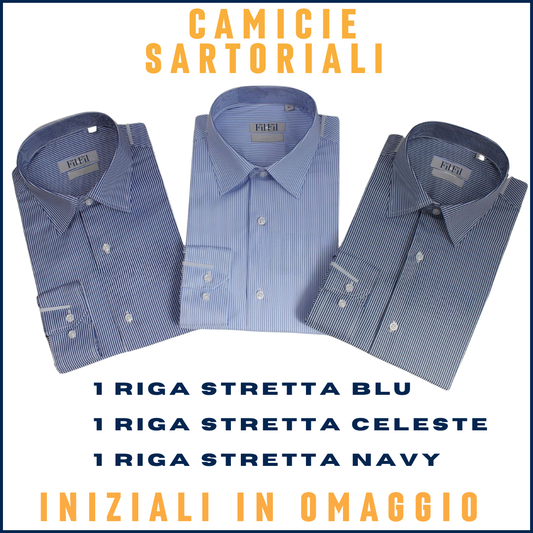1 Riga Stretta BLu 1 Riga Stretta Celeste 1 Riga Stretta Navy
