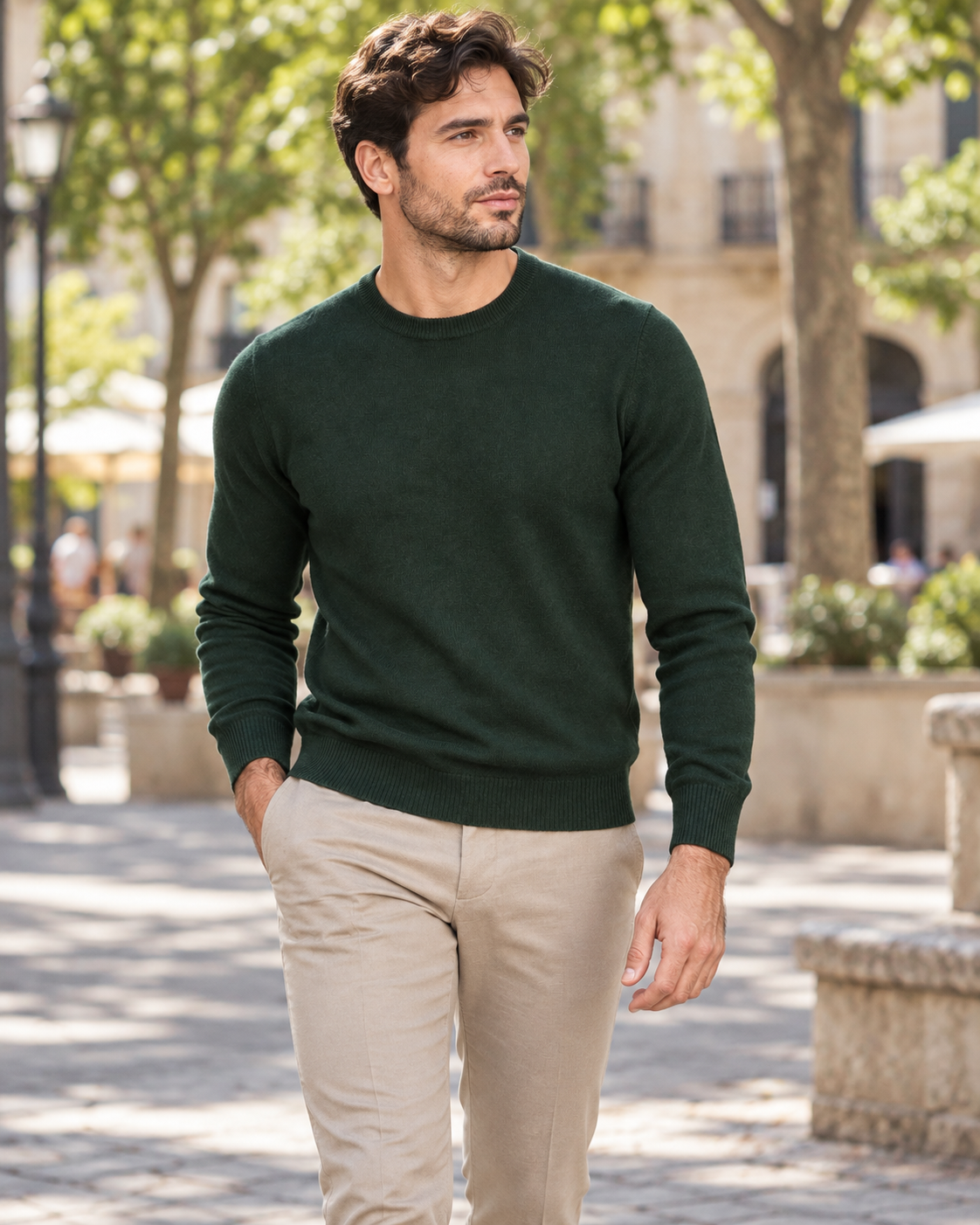 Girocollo Effetto Cashmere - VERDE