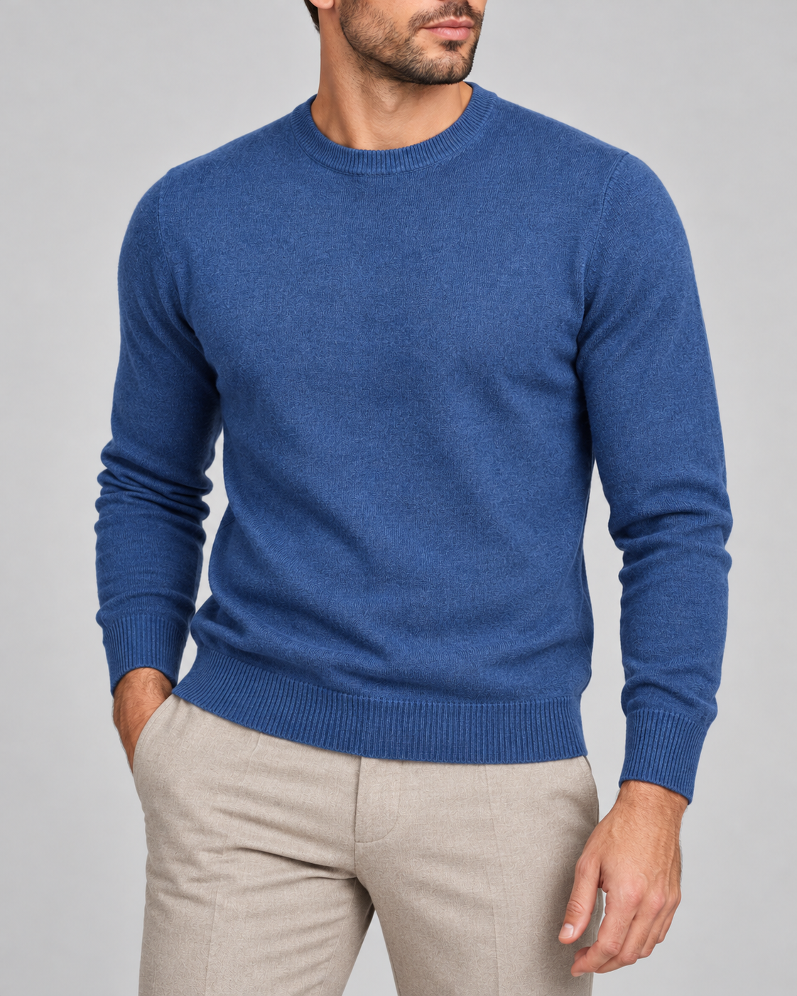 Girocollo Effetto Cashmere - DENIM