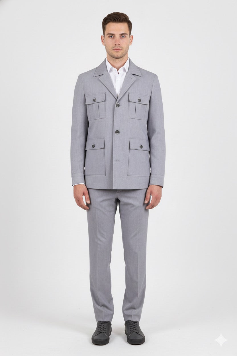 Abito saharian grigio chiaro