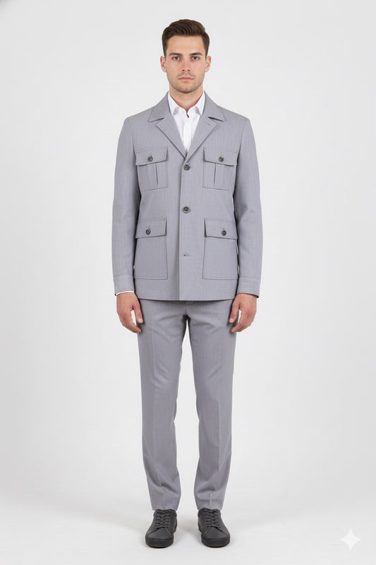 Abito saharian grigio chiaro