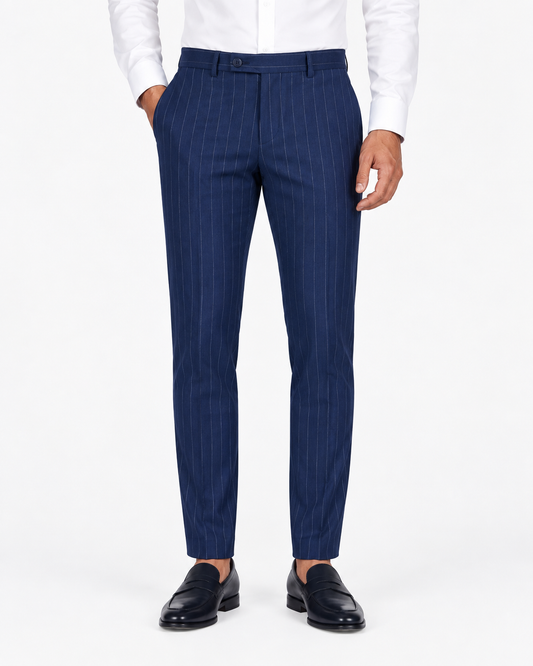 Pantalone Sartoriale gessato blu
