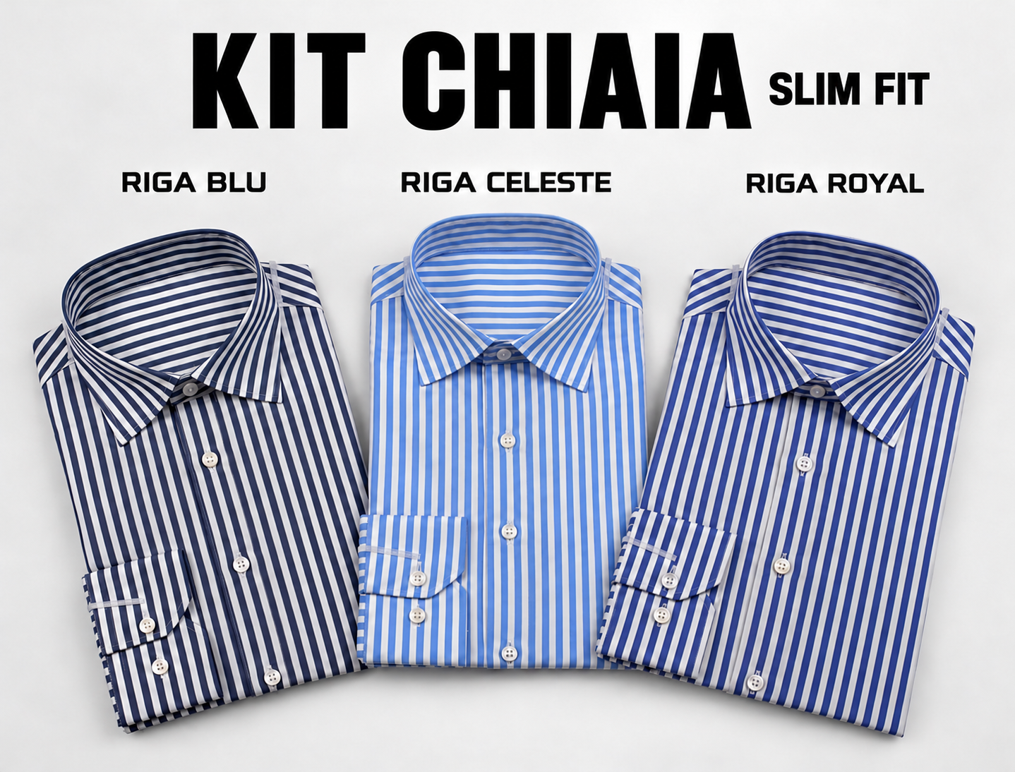 KIT CHIAIA riga blu, riga celeste, riga royal